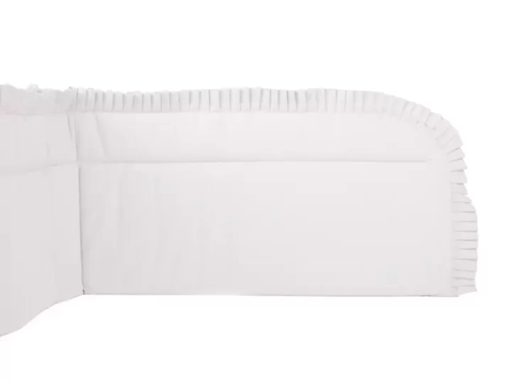 Ochraniacz z falbanką do łóżeczka 30x180cm bawełniany Biały - obrazek 2