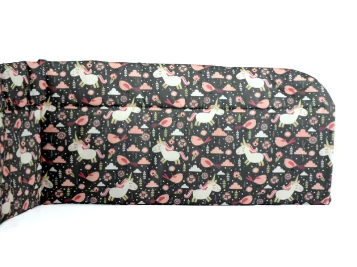 Ochraniacz do łóżeczka 30x180cm bawełniany Jednorożec Brąz - obrazek 2