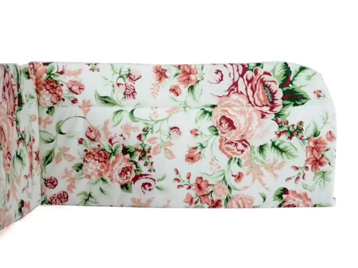 Ochraniacz do łóżeczka 30x180cm bawełniany Pudrowa Róża - obrazek 2