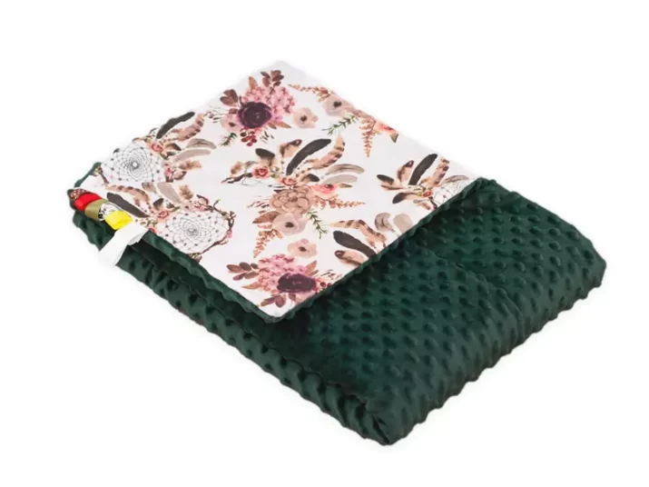 kocyk minky latacz snow zielen butelkowa 2