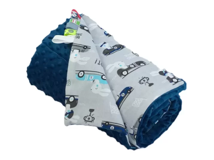 kocyk minky zajac navy 1