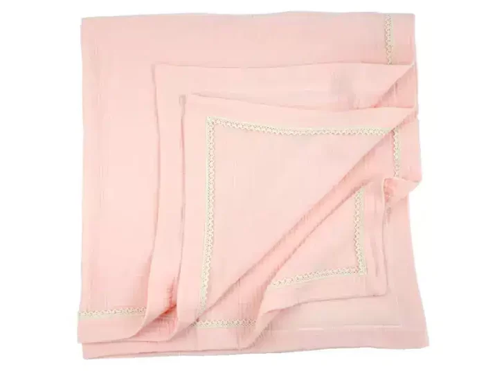 kocyk muslin brzoskwinia 1