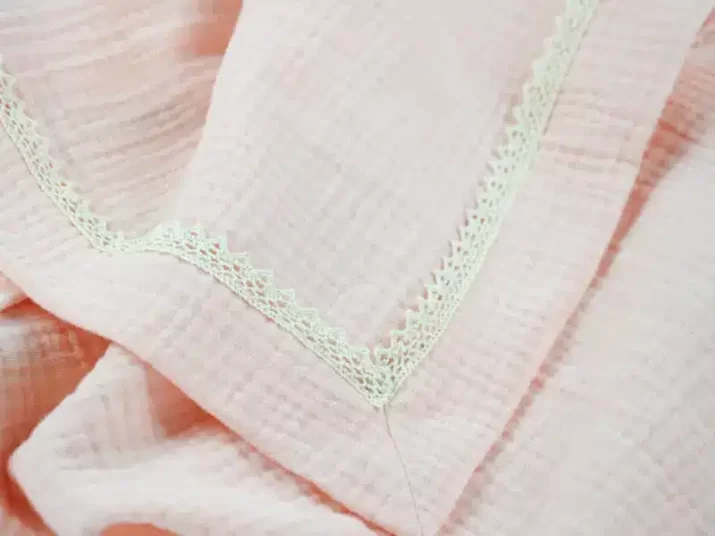 kocyk muslin brzoskwinia 2