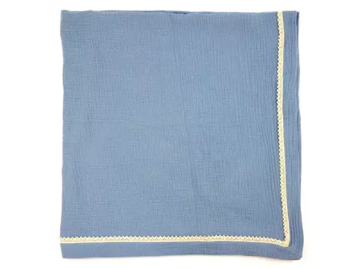 kocyk muslin szaroniebieski 2