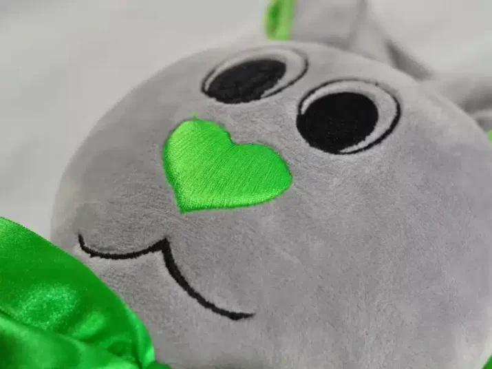 Króliczek maskotka z metryczką HAFT personalizowany Zielony - obrazek 3