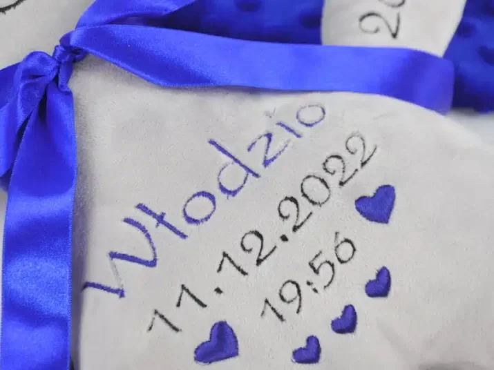 Króliczek maskotka z metryczką HAFT personalizowany Chaber - obrazek 2