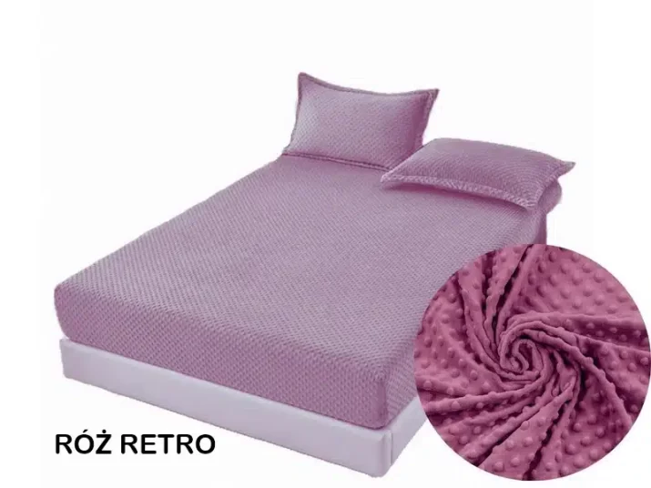 PRZEŚCIERADŁO MINKY RÓZ RETRO