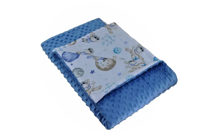 Kocyk  MINKY wzór jeans-mały książe - obrazek 4